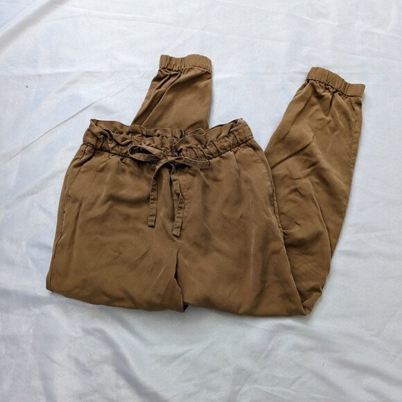 Banana Republic Brown Jogger Paper Bag Pants Women's Size XS - Picture 3 of 5